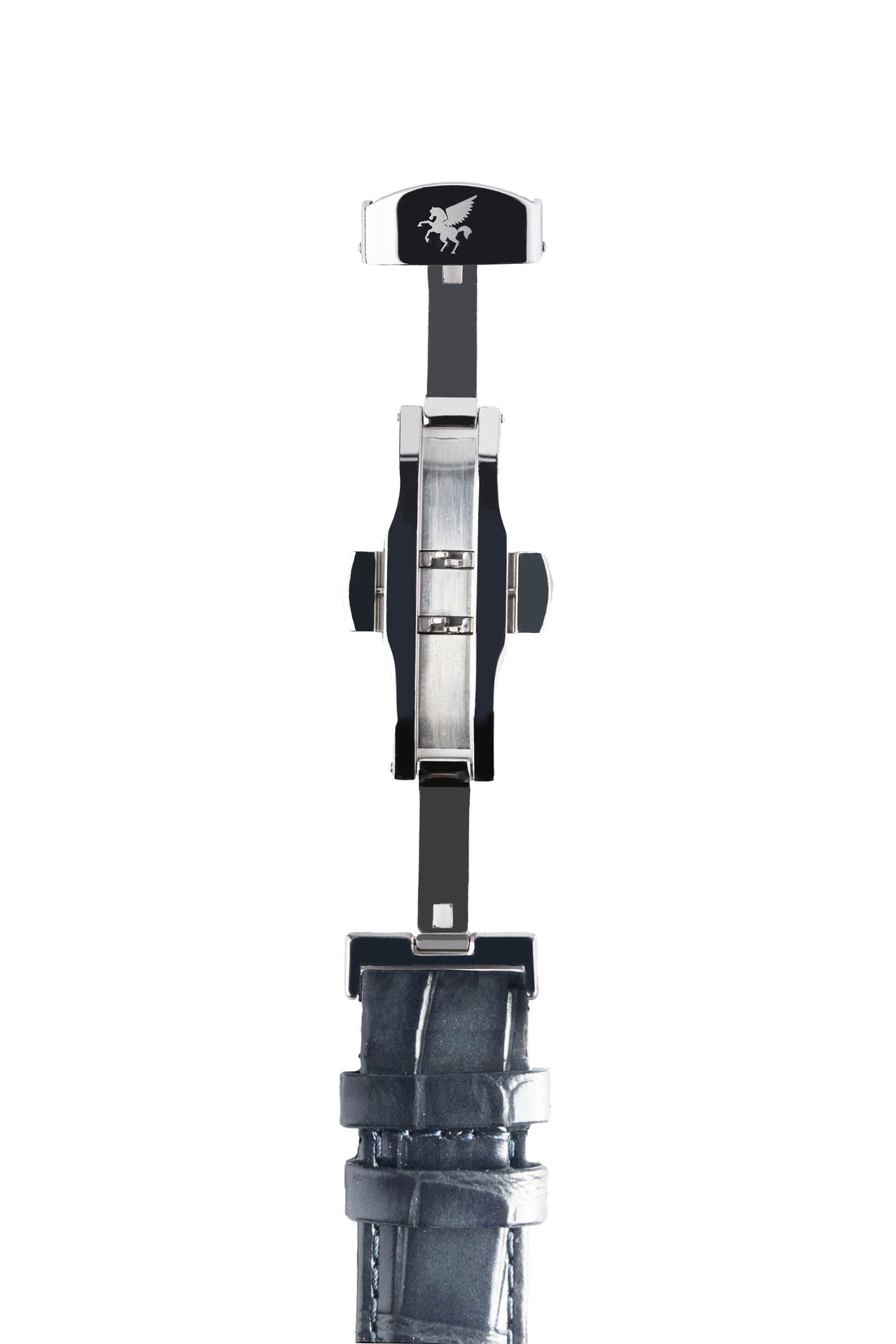 Royal Blue Crocodile Pattern Leather Strap