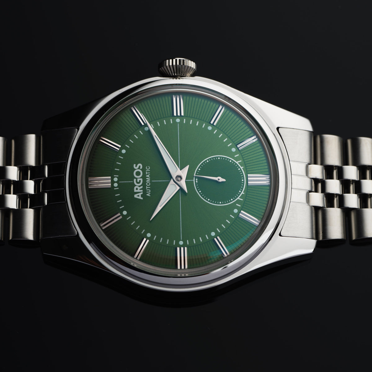 Argos Apollo III - Olive Green Silver with Jubilee Bracelet