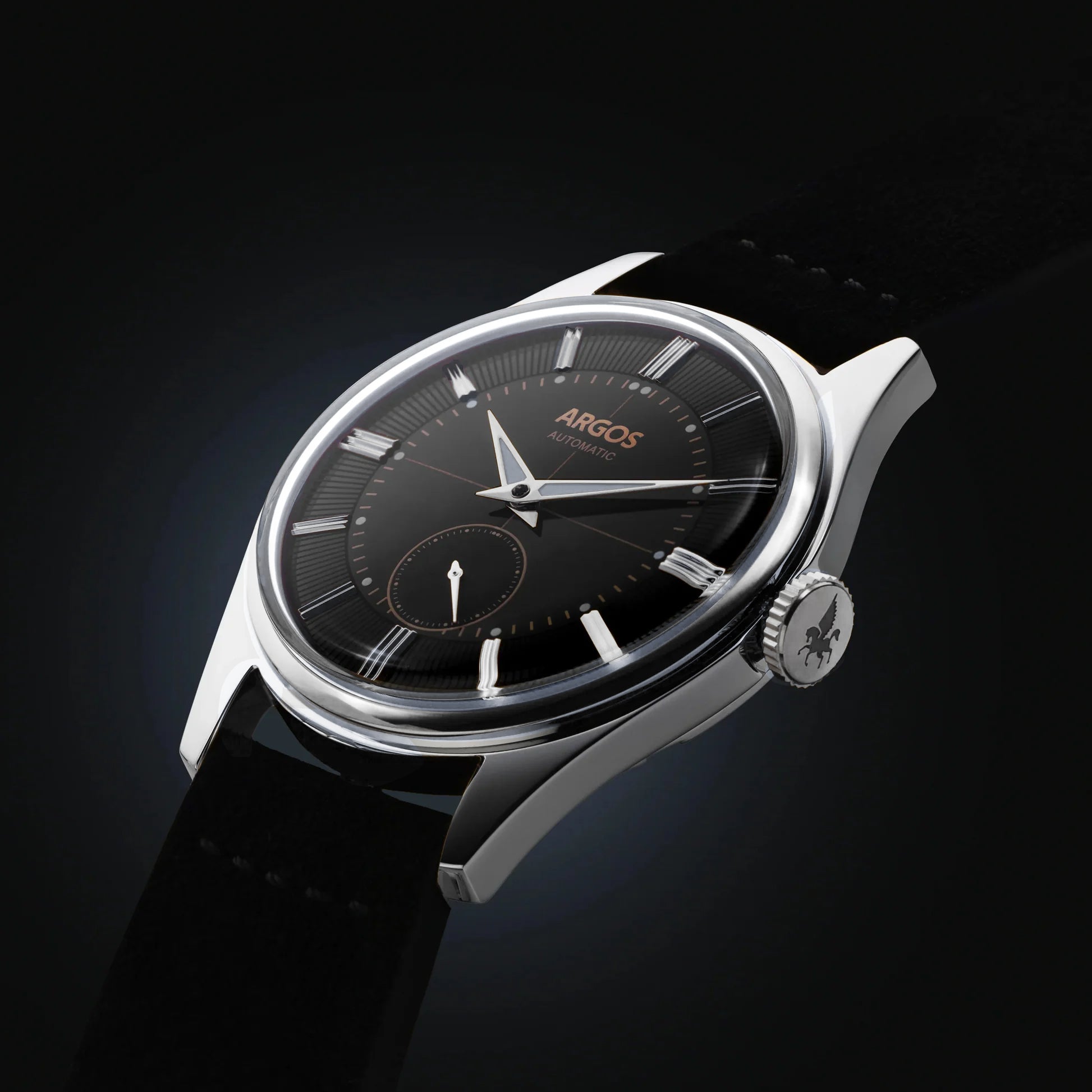 Apollo III - Onyx Black Silver Leather