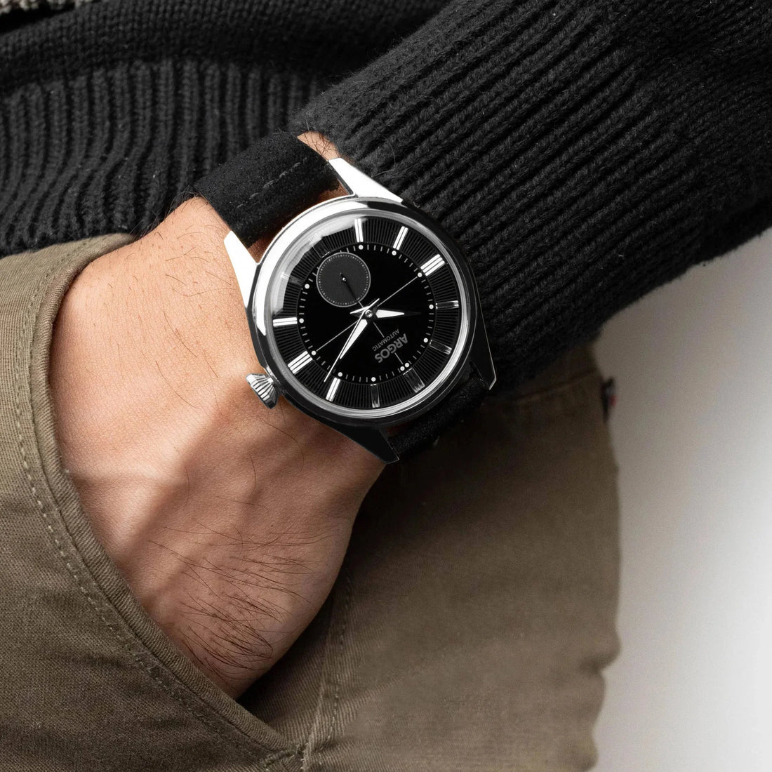 Apollo III - Onyx Black Silver Leather