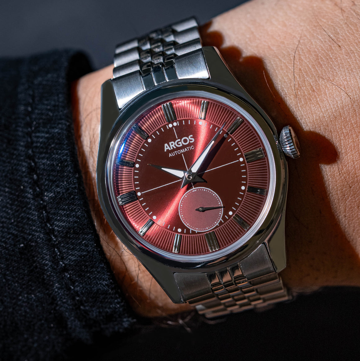 Argos Apollo III Wine Red Silver Argos Watches