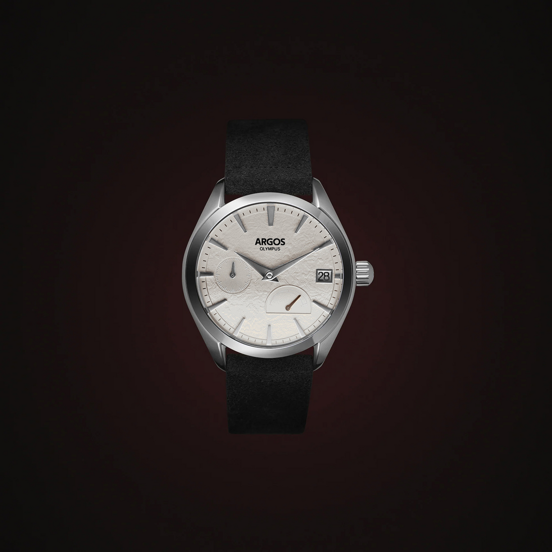 Olympus - Luxe White Silver Leather Argos Watches