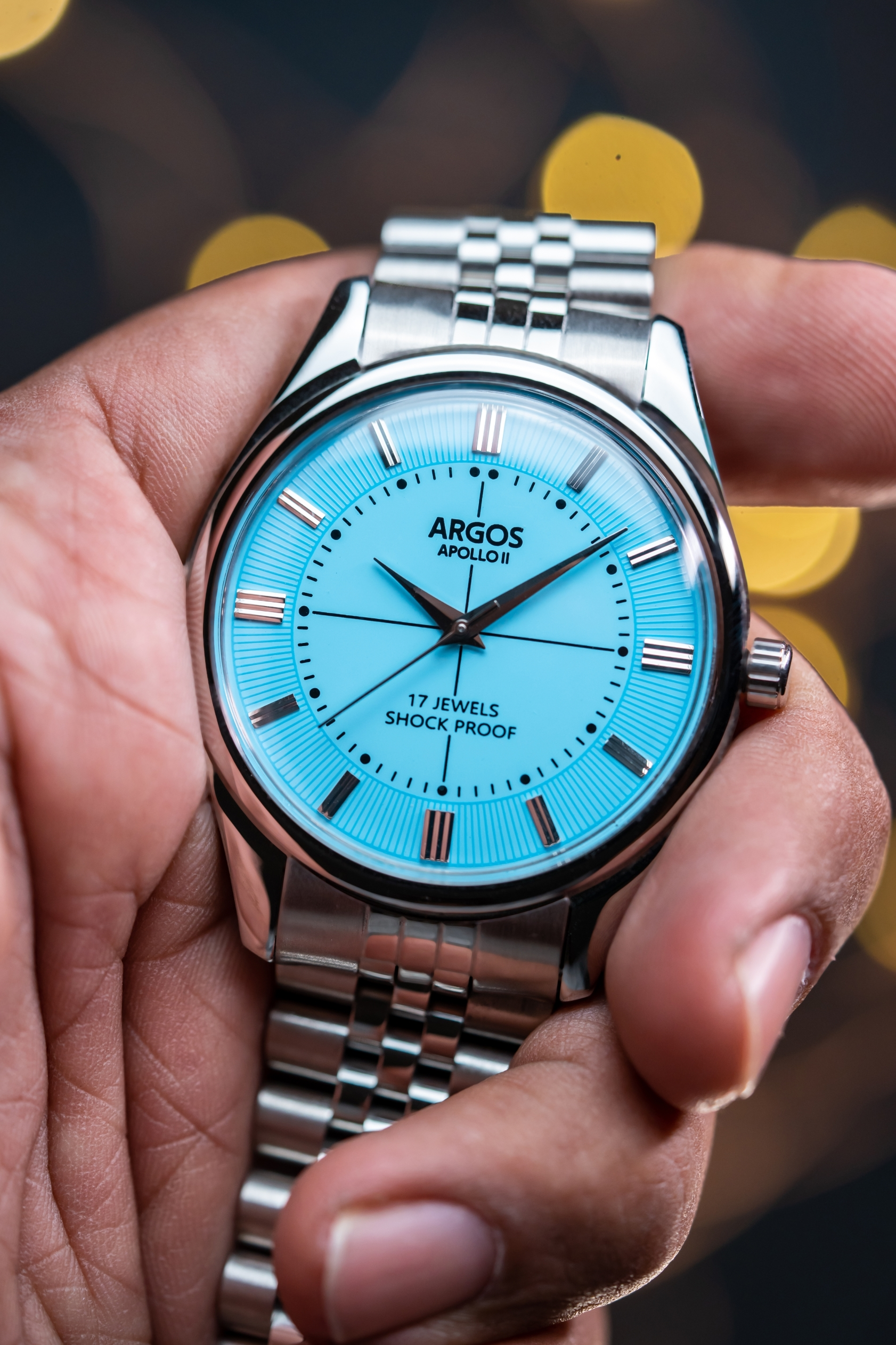 Argos Apollo II Ice Blue Silver Men s Mechanical watch Argos